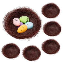 IWOWHERO 10 Pcs Bird's Nest Plate Decoration Budgie Nesting Material Small Bird Nest Birdhouses for Outdoors