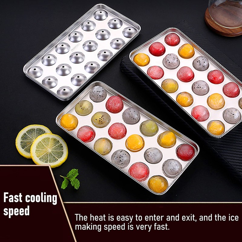 304 Stainless Steel Tray, Durable Ice Making Tool with Lid