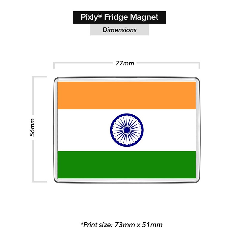 Pixly® India Flag Fridge Magnet Large Jumbo Size Indian Keepsake
