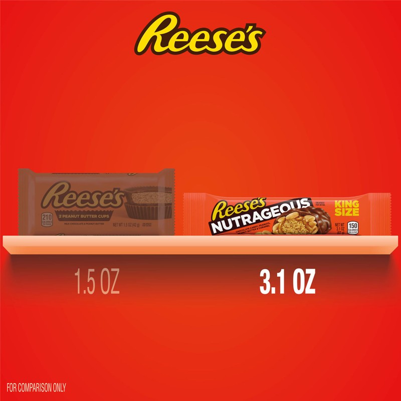 REESE'S NUTRAGEOUS Chocolate, Peanut Butter, Caramel and Peanut King Size,