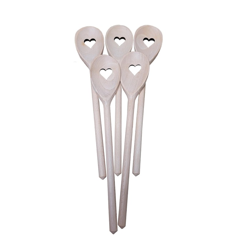 5 x Wooden Spoons Wooden Spoon Spatula Baking Tasting Cooking