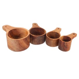 SHOWERORO 4pcs Utensils for Accurate Baking Cooking and Brewing Deformation Resistant Rustic Charm for Spices Protein Powder Coffee and Tea