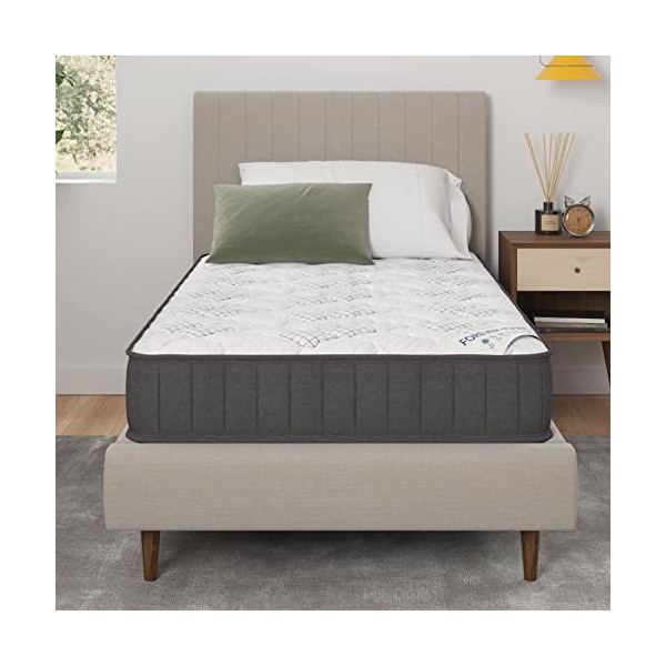 Ottomanson 8" Twin Mattress in a Box Made in USA, Firm Mattress, Hybrid Mattress Cool Improved Airflow with Edge to Edge Pocket Coil, Bed in A Box, Ottopedic