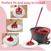4 Pack Spin Mop Head Refills + 1 Holder for