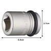 TONE Impact Inner Socket 6A-19BA Drive Angle 0.7 inch (19.0