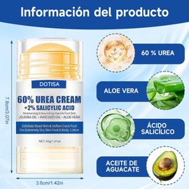 DOTISA Crema Hidratante Urea 60 para Pies - Crema Hidratante para Pies y Manos - Exfoliante para Piel Seca (40g)