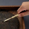 Sdjdhej Brass Bamboo Needle Puerh Tea Knife with Safety Cover