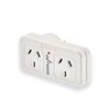 Sansai 2400W Surged Double Left Power Adaptor Plug Socket 240V