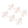 80pcs Airplane Shaped Paper Clips Rose Gold Prevent Rust Plane