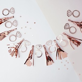 Ginger Ray Rose Gold Hen Party Tassel With Ring Garland - Team Bride