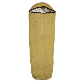 Saco de dormir de emergencia, ligero, impermeable, térmico, manta de retención de calor, kit de supervivencia para senderismo, camping, caza, pesca (verde)