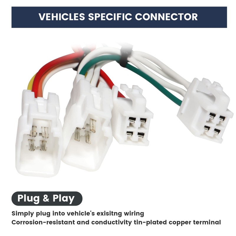 MECMO 4 Pin Trailer Wiring Harness 56434 for 2019-2024 Toyota