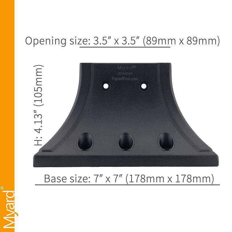 Myard 4x4 (Actual 3.5x3.5) Inches Aluminum Deck Post Base Furniture
