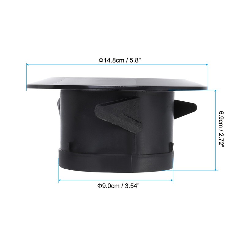 PATIKIL 4 Inch Round Air Vent, 1Pcs ABS Adjustable Soffit