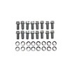 Pirate Mfg Chrome 6Pt Head 16Pc Bolt Kit Compatible With
