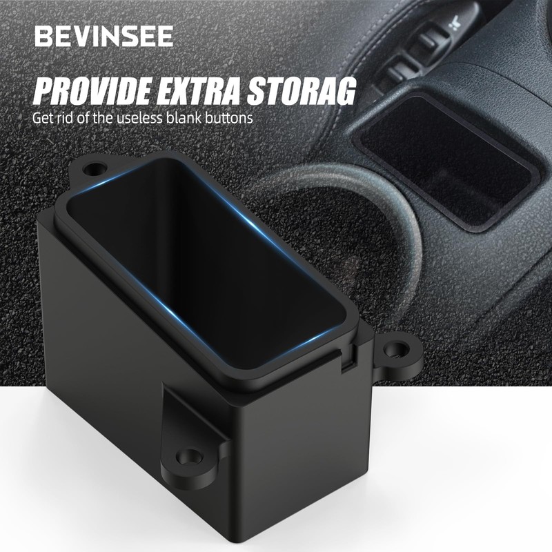 Bevinsee Cubby Insert Blank Button Replacement Holder Storage Compatible with