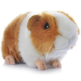 7" Cuddly Soft Plush Realistic Guinea Pig Stuffed Animals Toy Doll, Brown Hamster Plushie Toys Best Birthday Christmas Anniversary Fiesta Party Classroom Prizes Gifts for Adults Kids Baby Toys