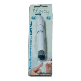 Pluma Disparadora P/ Toma Glucosa En La Sangre Hergom Mercy Color Blanco