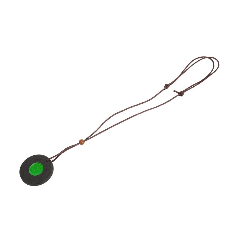 Volcanic Lava Energy Stone Pendant Green Core Promote Circulation Adjustable