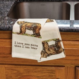 Primitives by Kathy I Love You More Than I Can Bear Decorative Kitchen Towel