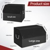 JEYODA Suede Leather Trunk Organizer, Large Capacity Soft Car Organizers