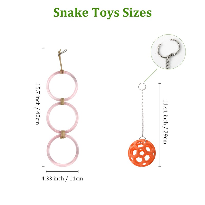NZELSW Snake Enrichment Toys & Reptile Hammock, Snake Ball Toys