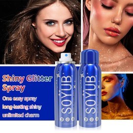 120ml Body Glitter Spray, Glitter Spray for Hair, Body and Clothes, Long-Lasting Body Shimmer Spray Suitable for Stage, Festival Rave and Makeup Prom 4.22 Fl Oz