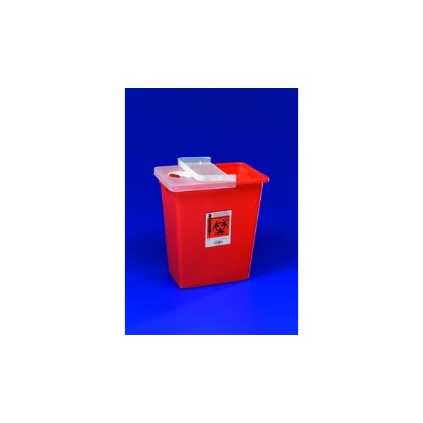 >Hing sharps cntnr 8 gal red. SharpSafety Chemotherapy Sharps Container