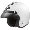 Bogotto V541 Scacco Jet Helmet (White Matt/Black, XS)
