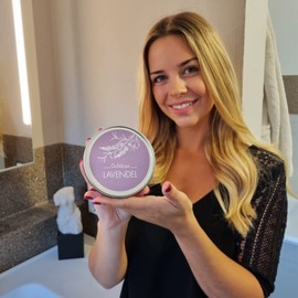 KK Room Fragrance from a Tin, Fragrance Gel, Made in Germany, 1 x Fragrance Tin 70 g, Attractive Gift Set, Packed in Jute Bag, Fragrance Tin (Lavender)