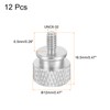 sourcing map 12pcs UNC6-32x6.5mm Knurled Thumb Screw Computer Case Threaded