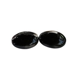 Par de Piedras de Obsidiana para Masaje Corporal Relajante, Negro