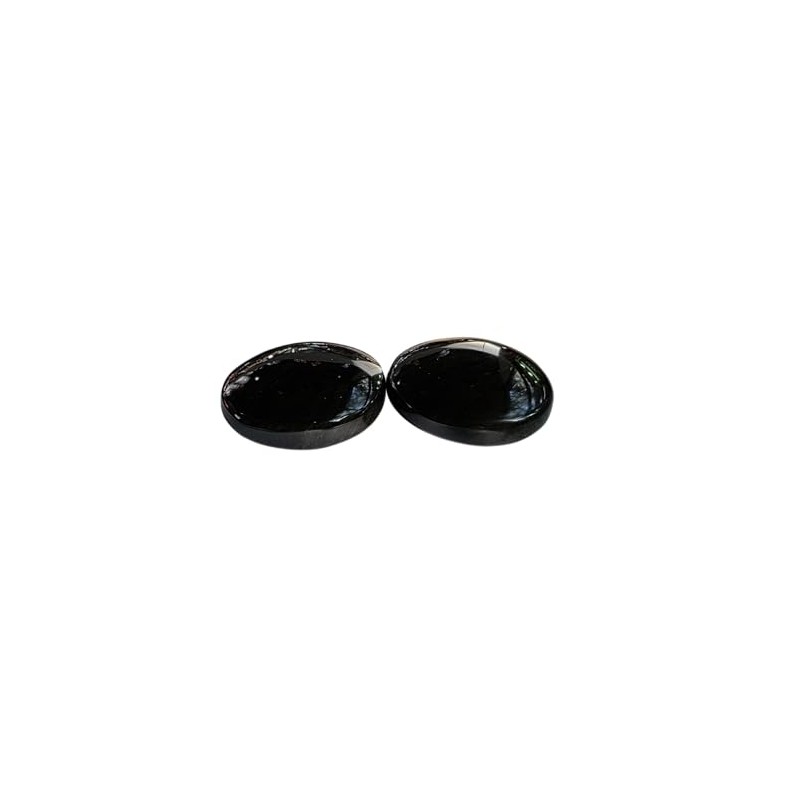 Par de Piedras de Obsidiana para Masaje Corporal Relajante, Negro
