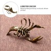 Kisangel Brass Lobster Figurine Feng Shui Statue Wealth Good Luck
