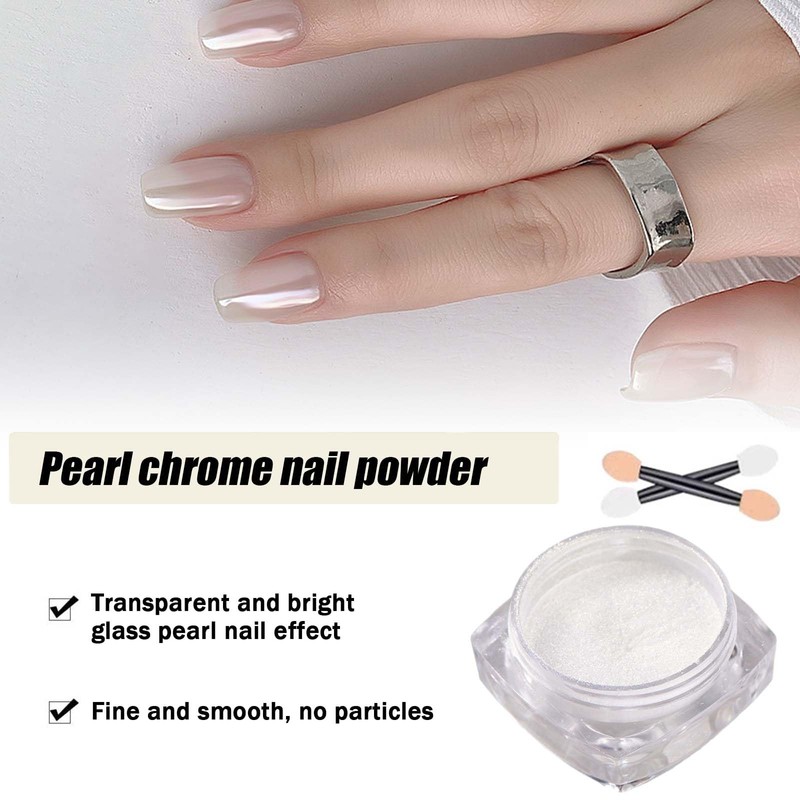 Upgrade your Nails with High Glassy Pearl Chrome Powder: 2