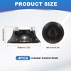 sourcing map 4pcs Black Guitar Effect Pedal Knob, 1/2" Plastic