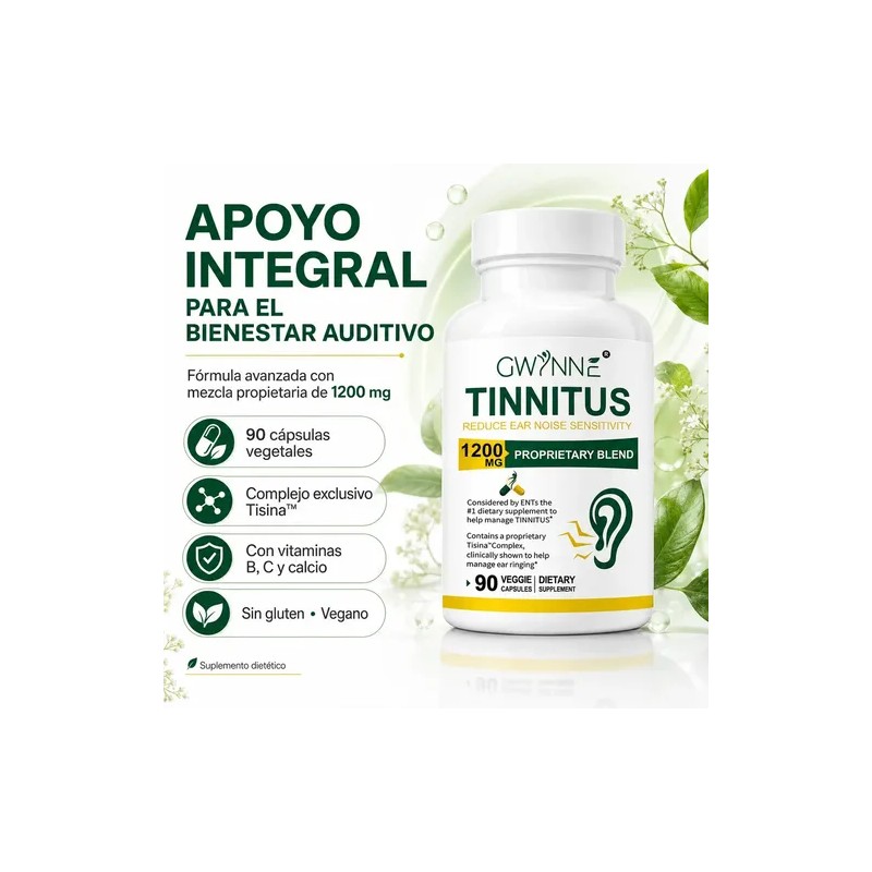 Gwynne Alivio Del Zumbido En Los Oídos 1200mg Tinnitus Relief