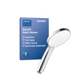 Duravit UV0652015010 Universal Shower Head, Chrome/White, wassersparend (MinusFlow), mit 3 Strahlarten
