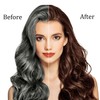 Brown Hair Dye Shampoo for Women Men, Gray Hair Coverage,
