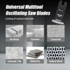 Vearter 5PCS Diamond Oscillating Saw Blades, Universal Multitool Blades for