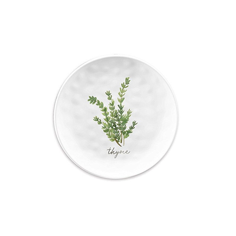 BUZZ SET OF 4 - Melamine WHITE GARDEN HERBS Side