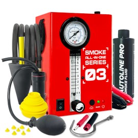 *2025 Upgrade Model* Automotive Smoke Machine - EVAP Leak Detector with Built-in Air Compressor - Model 03 Plus – EVAP Vacuum Exhaust Smoke Detector Tools Kit - Red