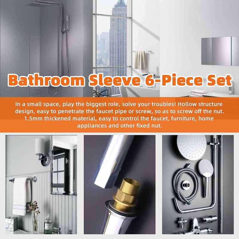 Tanstic 7Pcs Shower Valve Socket Wrench Set, 5 Sizes Dual-Ended