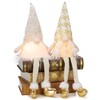 Valery Madelyn Sitting Christmas Gonks 43cm, Set of 2 White