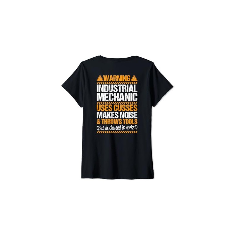 Millwright Throws Tools Industrial Mechanic V-Neck T-Shirt