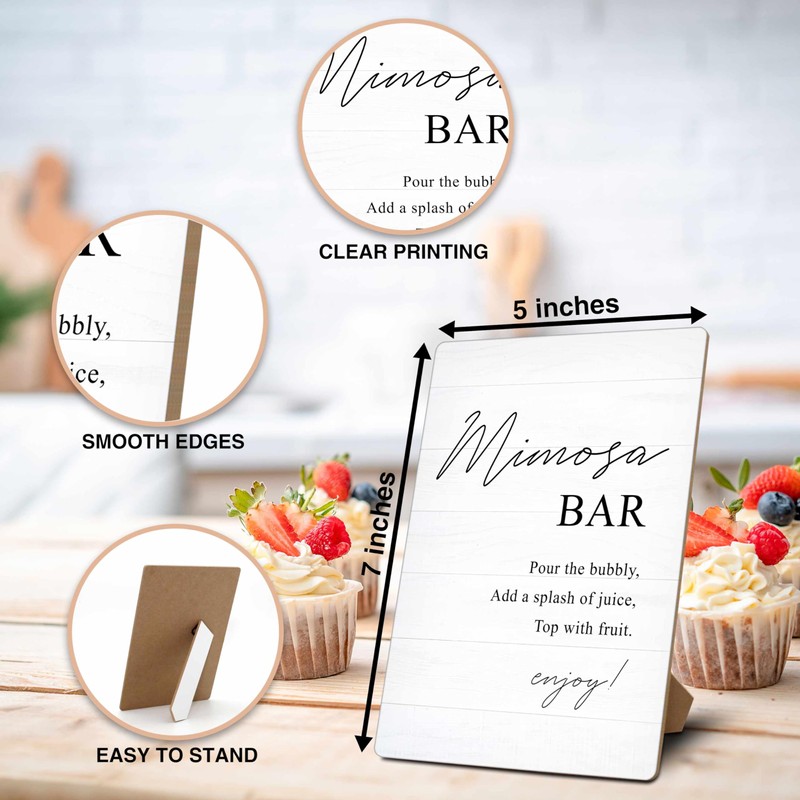 Mimosa Bar Sign, Mimosa Bar Supplies, Champagne Brunch Decor, Wooden