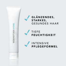 SEBASTIAN Professional Hydre Hair Mask for Dry Hair (150 ml) - Nourishing Hair Care for Damaged and Chemically Treated Hair - Strengthens and Repairs