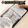 NICOOTH 100 Envelopes Money Saving Binder A5 Savings Challenge Book