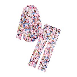 Victoria's Secret Mary Katrantzou Satin Pajama Set PJ Fashion Show Floral Small