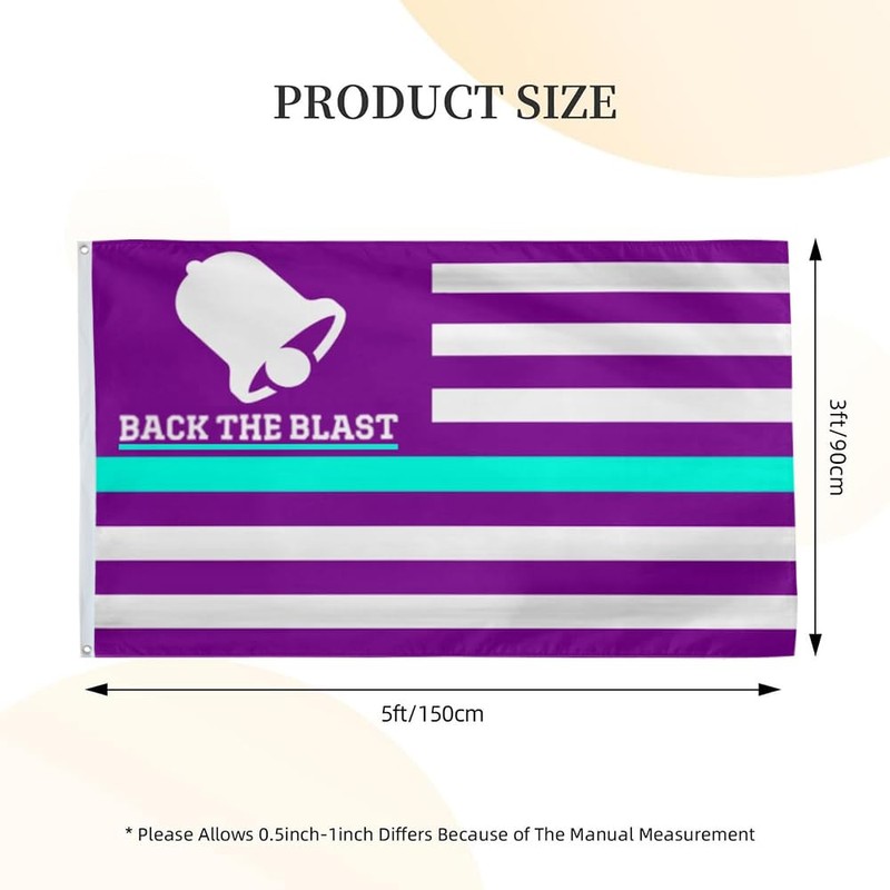 Back The Blast Flag 3x5ft Vivid Color Double Stitched with
